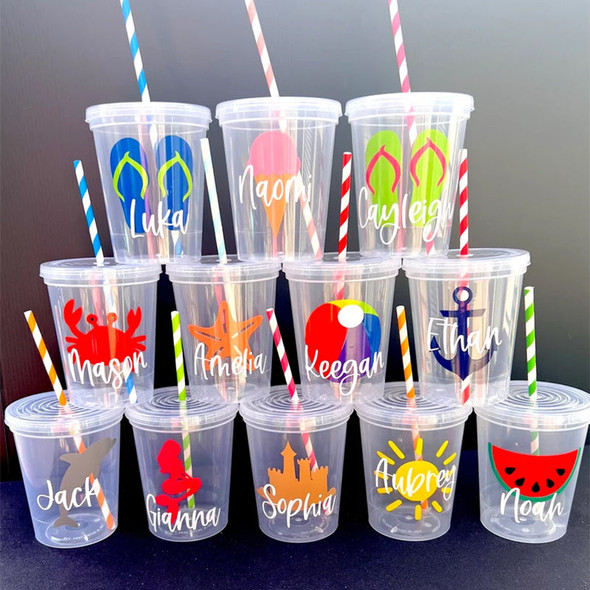Kids Party Cups, Birthday Pool Party Cups, Pool Party Favors Kids