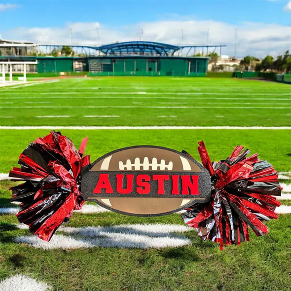 Pom Pom Sign Custom Cheer Stick - Game Day Signs
