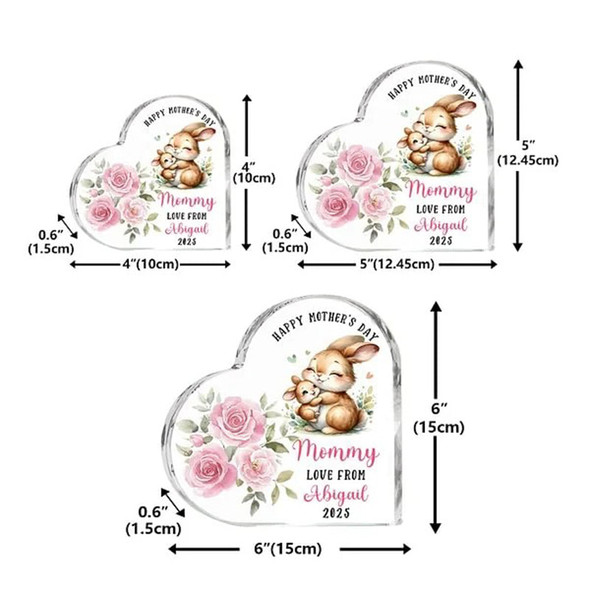 Personalized Happy 1st Mother's Day Cute Animal Heart