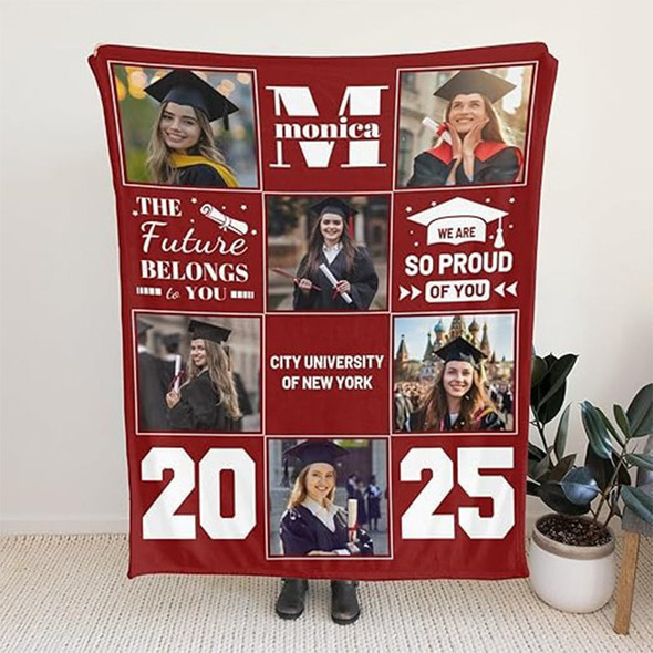 Custom Graduation Blankets with Photos Personalized Blankets