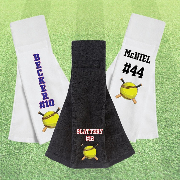 Custom sports towel personalized for athlete towel for QB football towel
