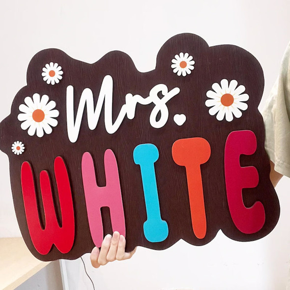 Wooden Custom Name Sign, Custom Door sign, Teachers' day gift