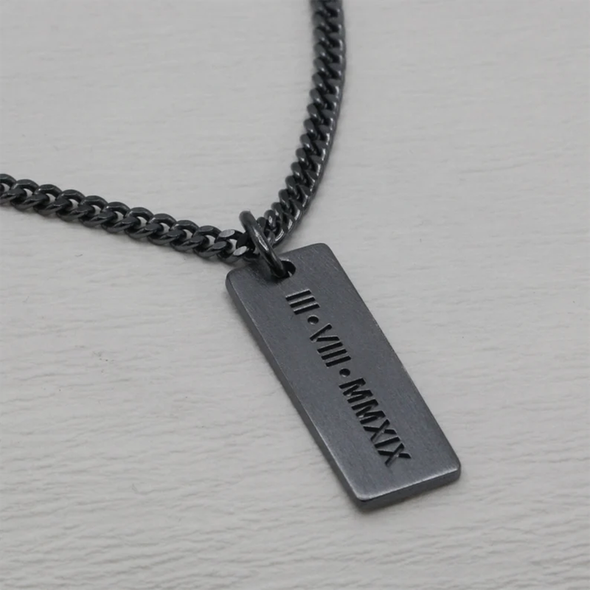Engraved Custom Necklace for Men-Customized Necklace