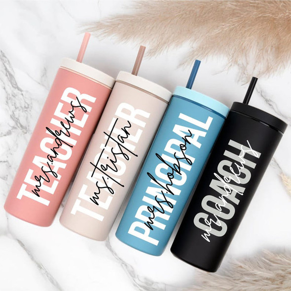 Teacher Tumbler Personalized, Bulk Teacher Gifts, Principal Gift, Coach Gift