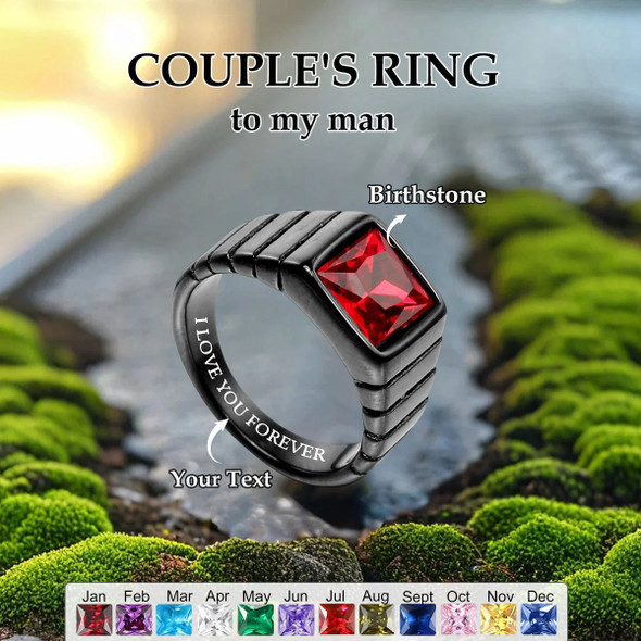 Handmade Mens Ring-Emerald Mens Ring