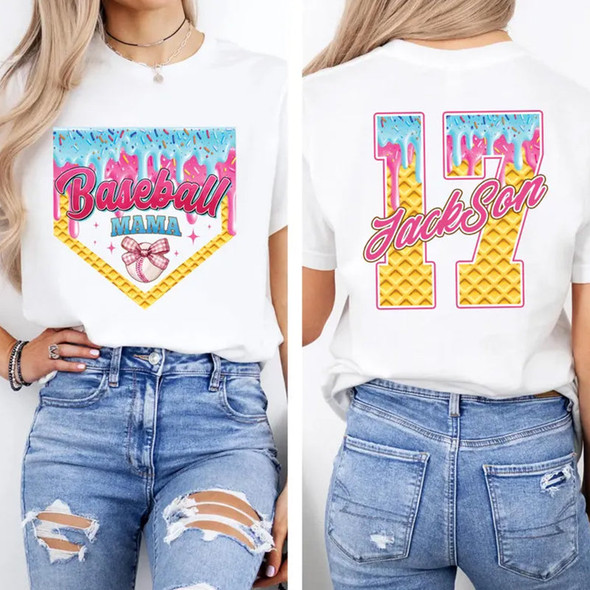 Custom Baseball Drip Mama Shirt, Team Mom T Shirt