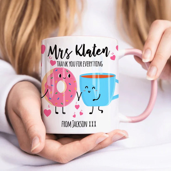 Personalised Teacher Thank You Gift, Teacher Mug With Name