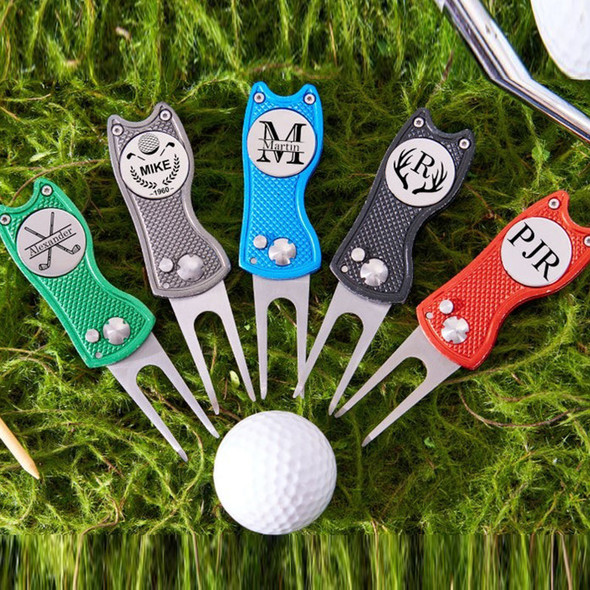 Personalized Golf Divot Tool With Ball Marker,Custom Retractable Divot Tool