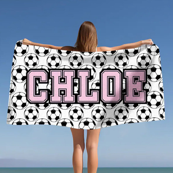 Soccer Beach Towel, Personalized Beach Towel, Soccer Team Gift