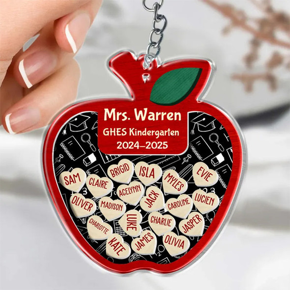 Personalized Teacher Apple Magnet, Thank You Teacher Gifts
