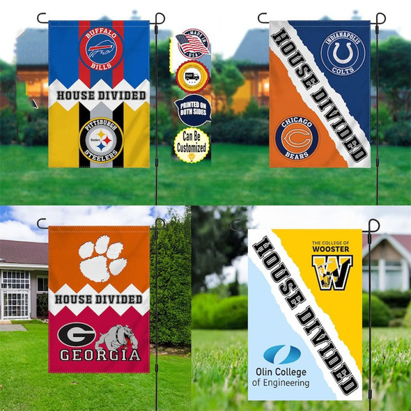 Personalized House Divided Heart United Flag Graduation Gift
