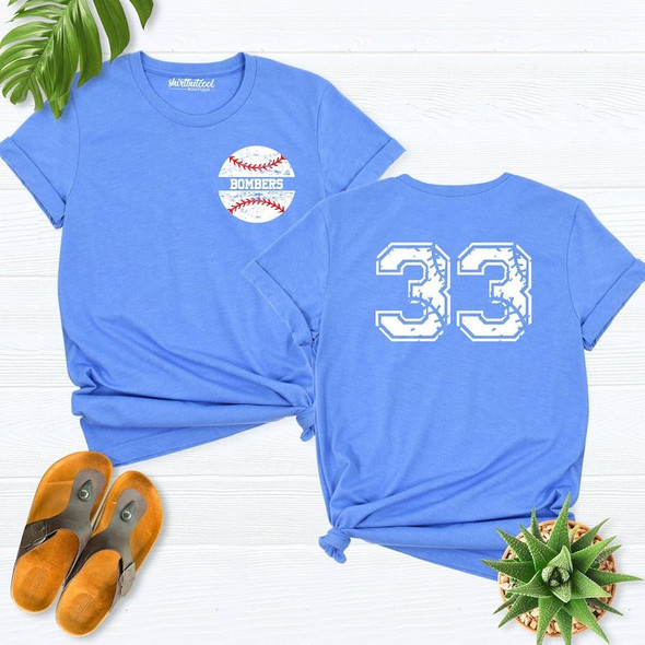 Baseball Heart Shirt With Custom Number And Name Baseball shirt