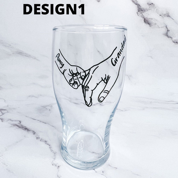 Fathers day personalised beer glass