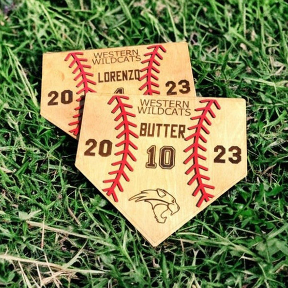 Custom Baseball Senior Night Wood Plaque, Player Trophy