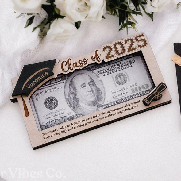 Graduation Gift Money Holder Frame | Custom Graduation Gift Message