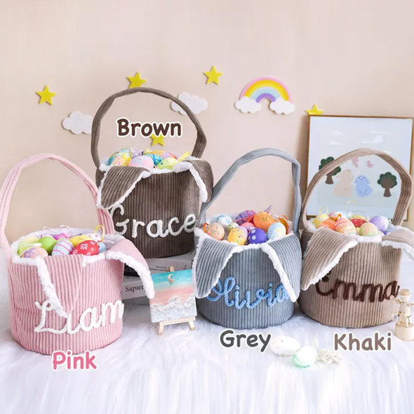 Personalized Easter Basket,Corduroy Basket