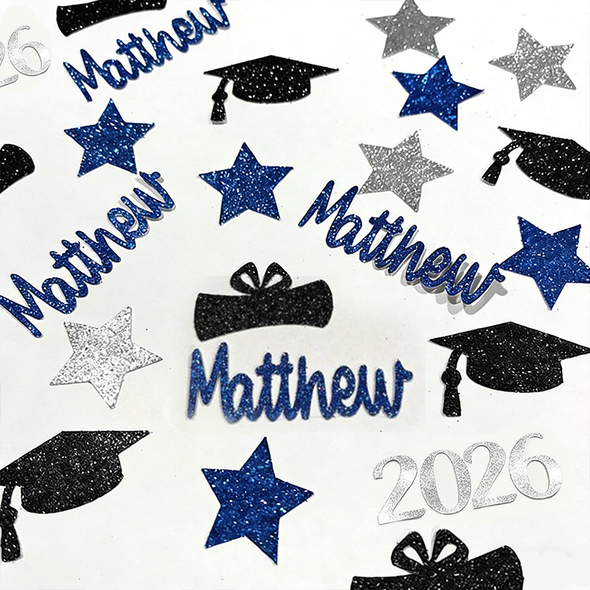Personalized Graduation Confetti: Custom Name & Year , Custom Name 90 Pieces