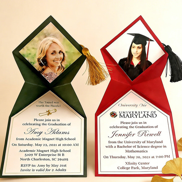 Graduation Invitation 2026 (5 pieces), College Graduation Announcement, High School Grad Party Invites