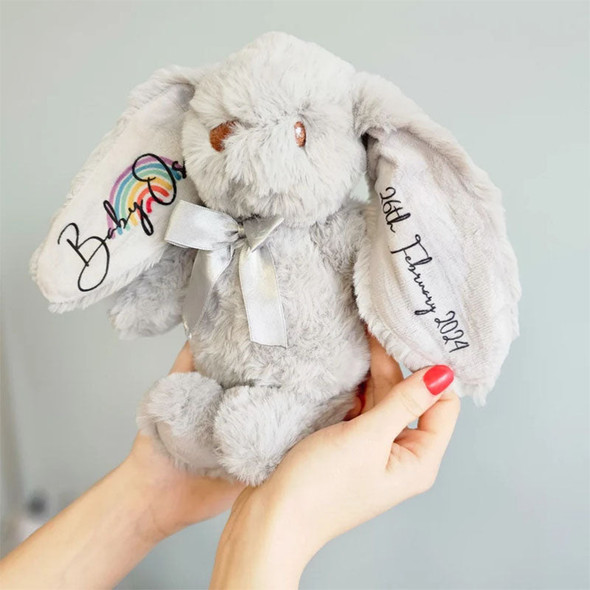 Personalised Easter Bunny, Rainbow Baby, Baby Gift, Gift For Her, Gift For Him