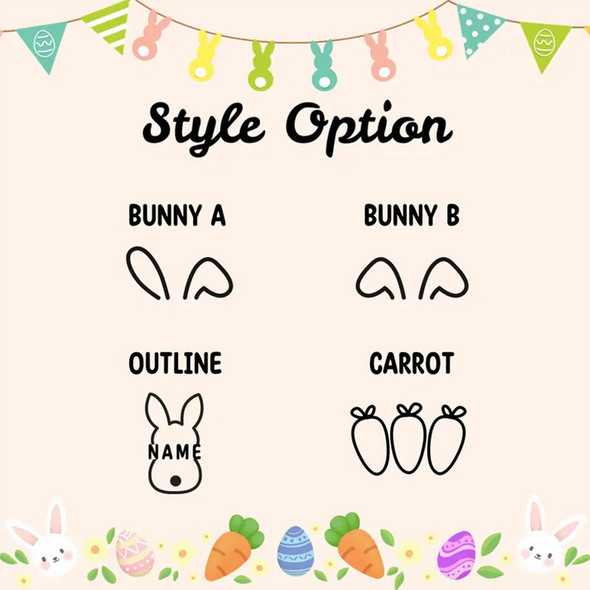Personalized Easter Basket With Baby Name|Cute Bunny Custom Toddler Name Basket