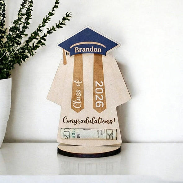 Graduation Gown Money Holder Frame | Custom Message