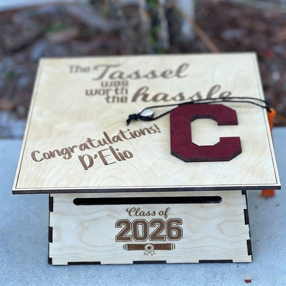 Personalized Graduation Cap Card Box