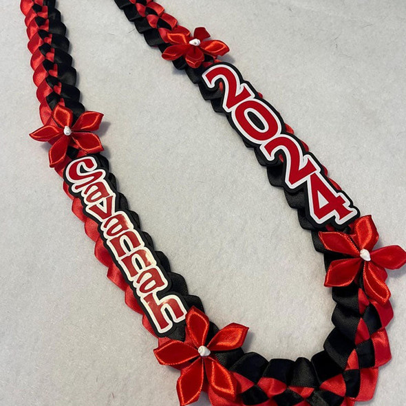 Graduation lei any color any name customize grad lei