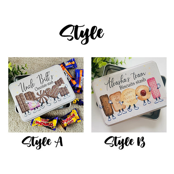 Personalised biscuit tin, biscuits, cookies, girlfriend, gift for her, him