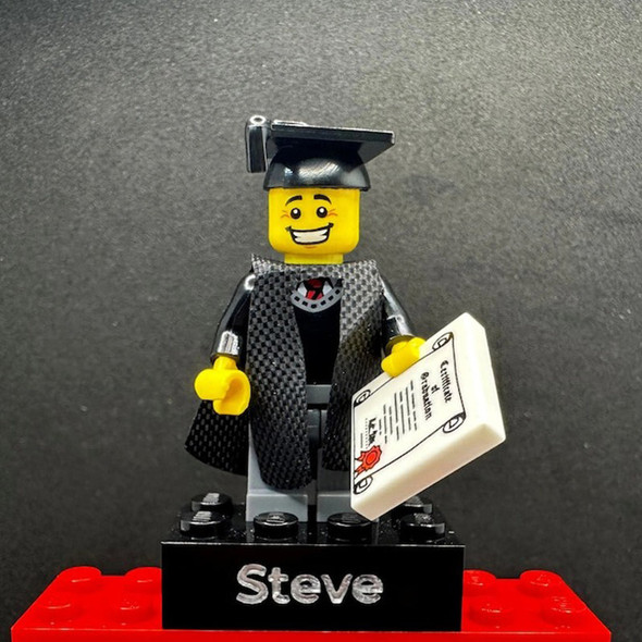 Personalised Graduate Brick & Minifigure Student Graduation Gift