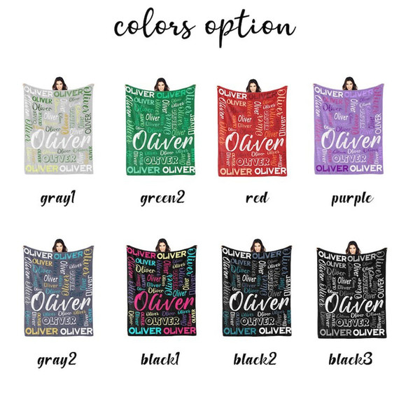Custom Name Blanket, Personalized Flannel Name Blanket