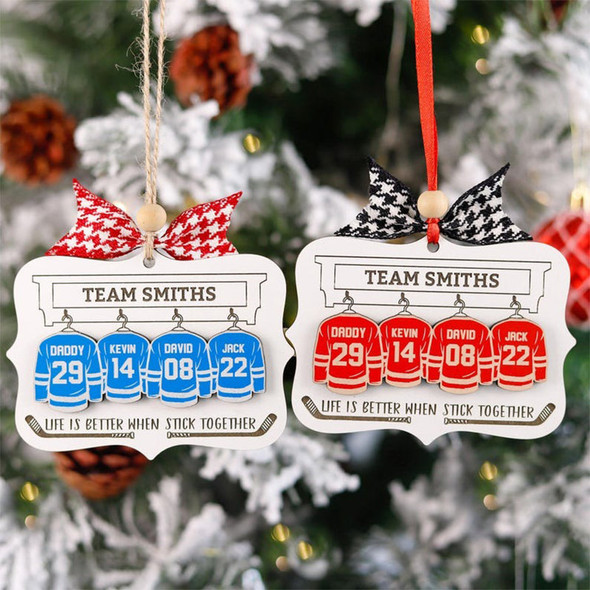 Hockey Ornament Personalized Hockey Family Christmas Gifts For Hockey Player