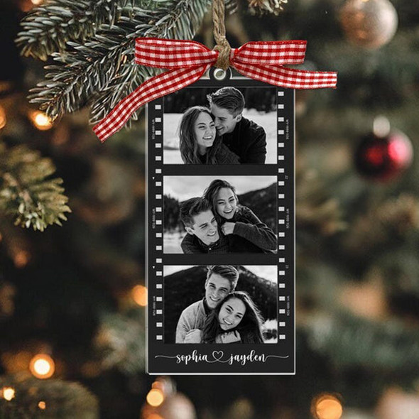 Custom Photo Strip Ornament, Christmas Ornament 2024