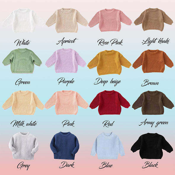 Personalized Embroidered Baby and Toddler Sweater