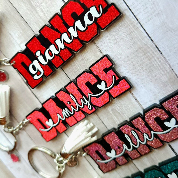Personalized Dance Keychain a?¡é Dancer Keychain