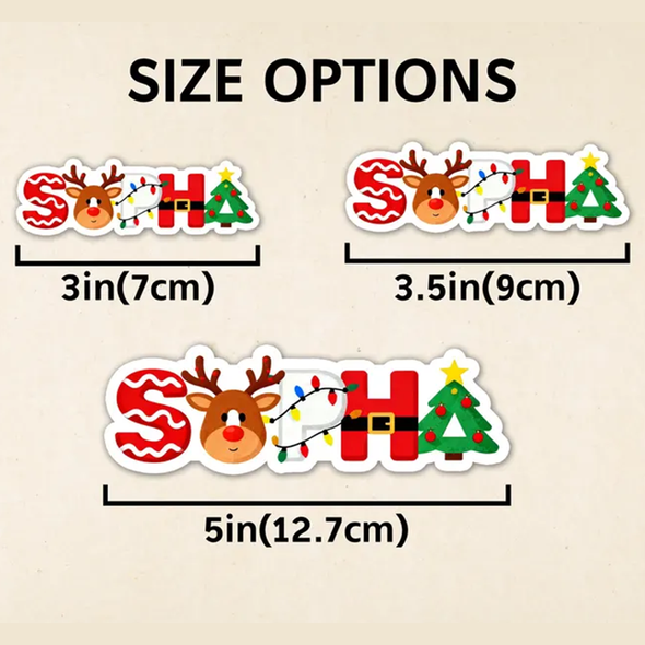 Personalized Christmas Present Labels/Custom Name Tags/Christmas Sticker