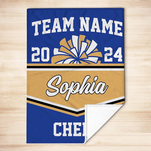 Personalized Cheerleading Blanket Custom Name Senior Cheer