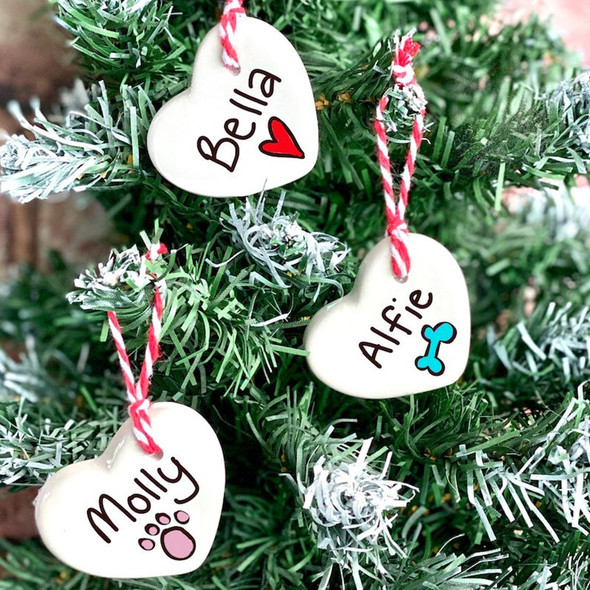 Personalised Christmas decoration, rabbit Christmas decoration