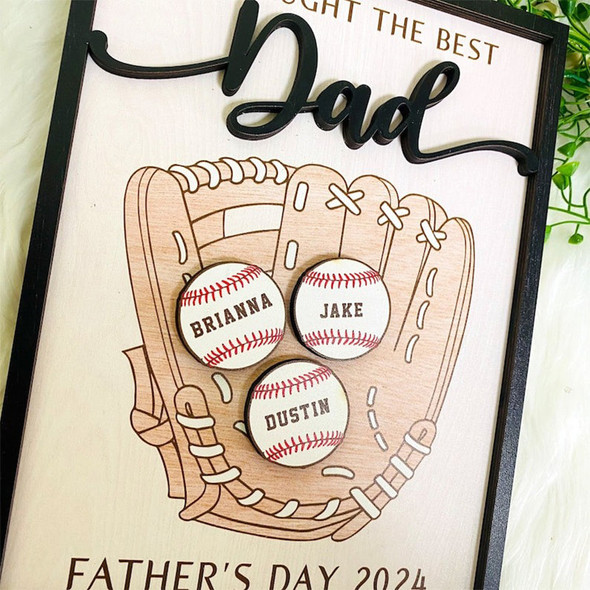 Personalized We Caught The Best Dad, Kid's Name Personalized Throwing Ball