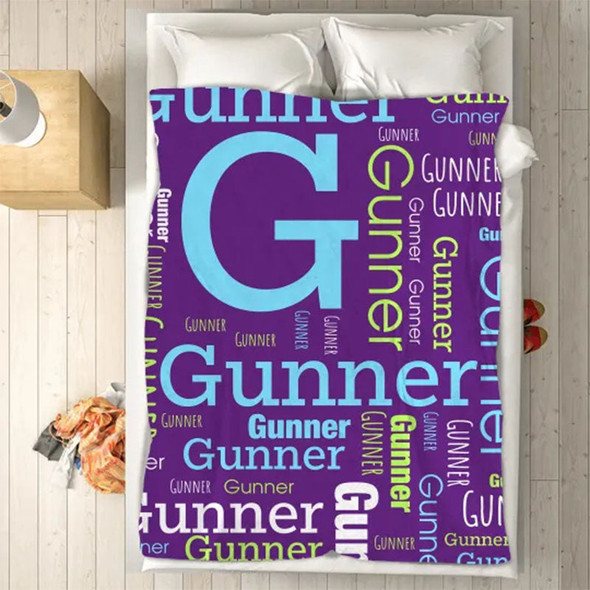 Custom Blanket with Name - Personalized Blanket - Name Blanket
