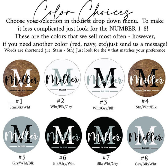 Personalized Door Hanger Front Door Decor