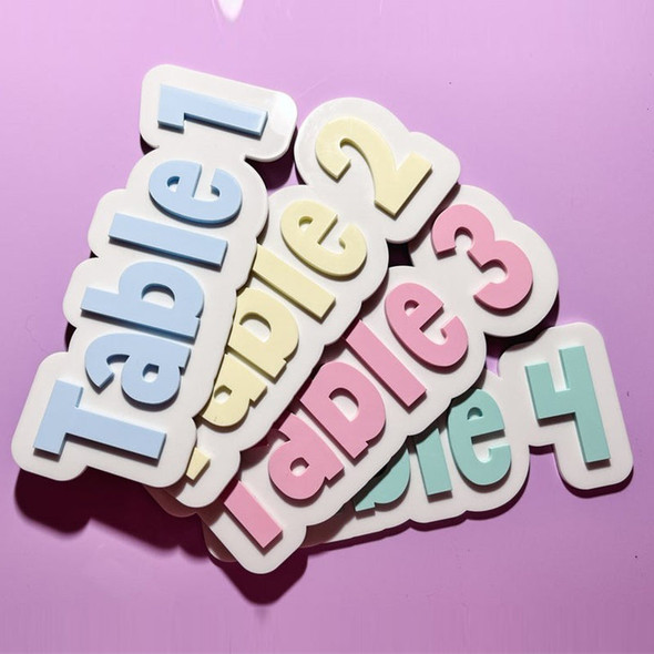 Acrylic Classroom Table Numbers