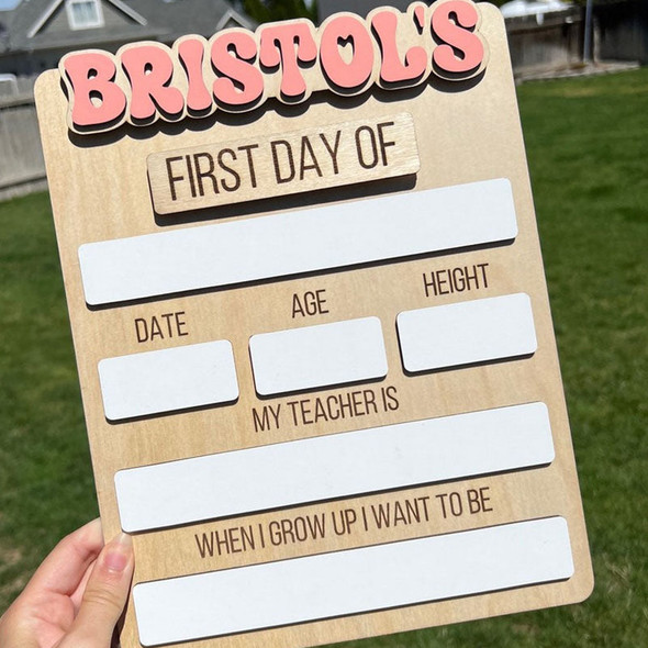 First & Last Day Of School Sign, Back To School Photo Prop