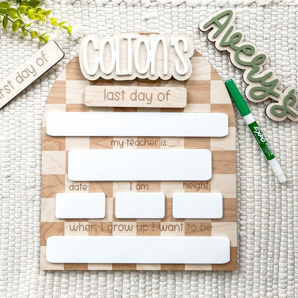 Personalized First Day of School Board, Back to School Sign