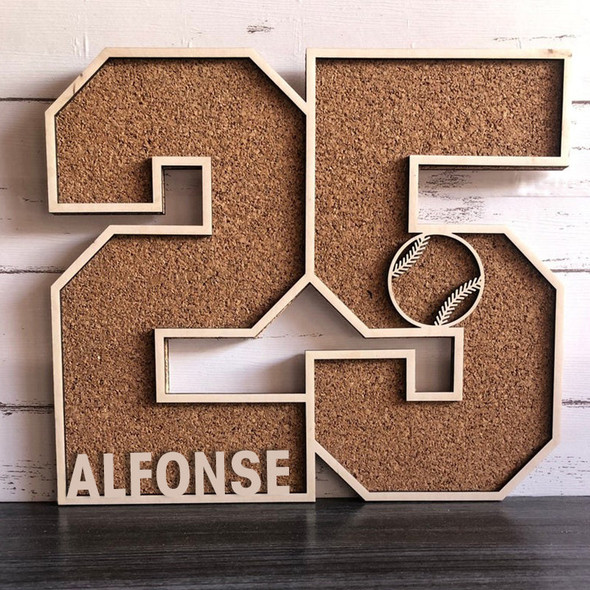 Sports Numbers Photos, Pins Cork Board Logo Team Awards Display Board