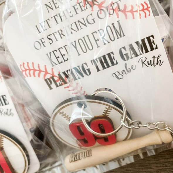 Baseball Swag Baseball Keychain Team Gifts Bag Tags Stocking Stuffer Sports Gift Baseball