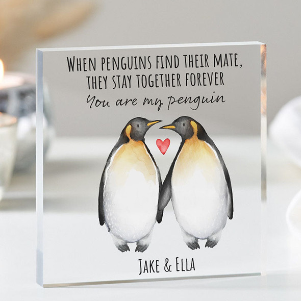 When penguins find their mate gift, anniversary gift, personalised you're my penguin, gifts for her