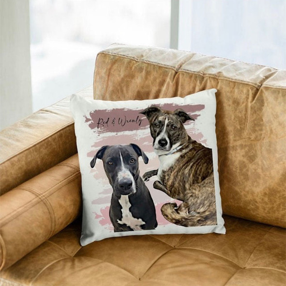 Custom Pet Pillow Personalised Pet Portrait  Pet memorial gift