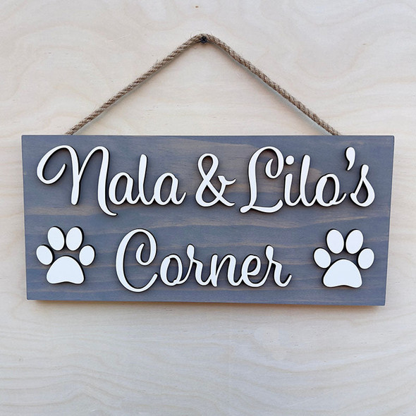 Dog Name Sign, 3D Dog Name Sign, Custom Dog Name Sign