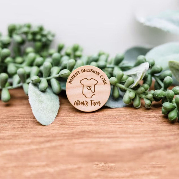 Parent Coin, New Parent Decision Coin, New Baby Gift, New Parent Gift, Baby Shower