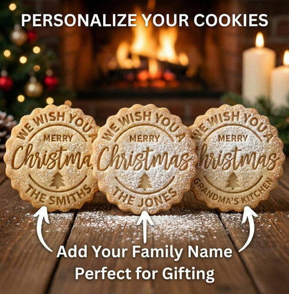 Personalized Christmas Cookie Cutter Stamp